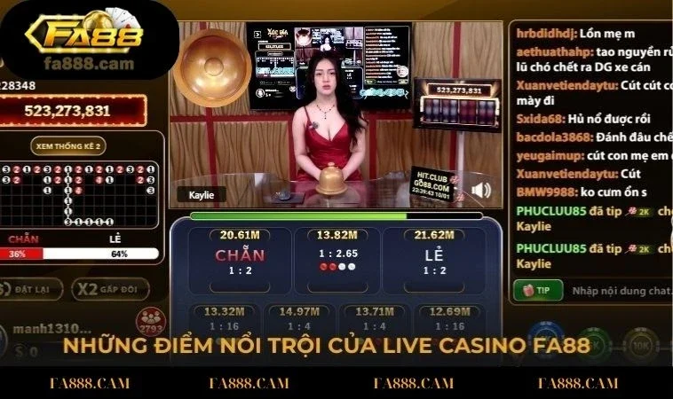 Những điểm nổi trội của live casino FA88