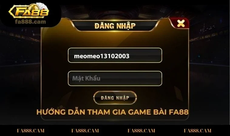 Hướng dẫn tham gia game bài FA88