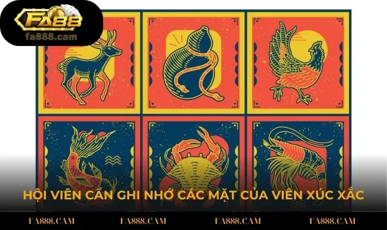 Cách chơi Bầu cua luôn thắng là hội viên cần ghi nhớ các mặt của viên xúc xắc